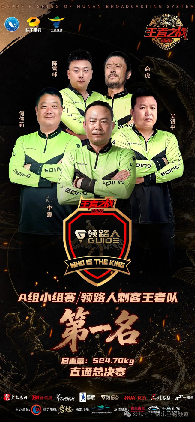2026王者之战A组赛毕 | 领路人刺客王者战队524.7公斤强势登顶，直通总决赛！